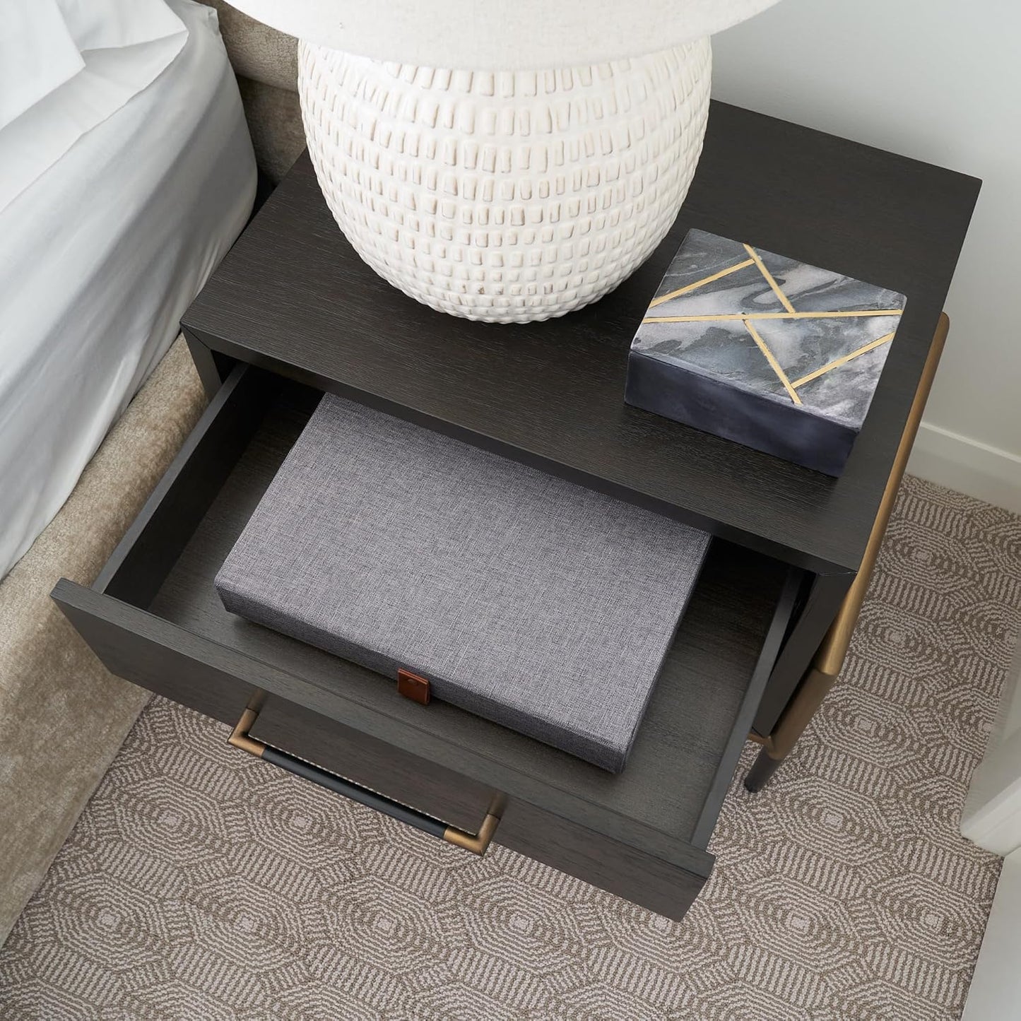 Gray Storage Linen Boxes | Set of 2 (Copy)