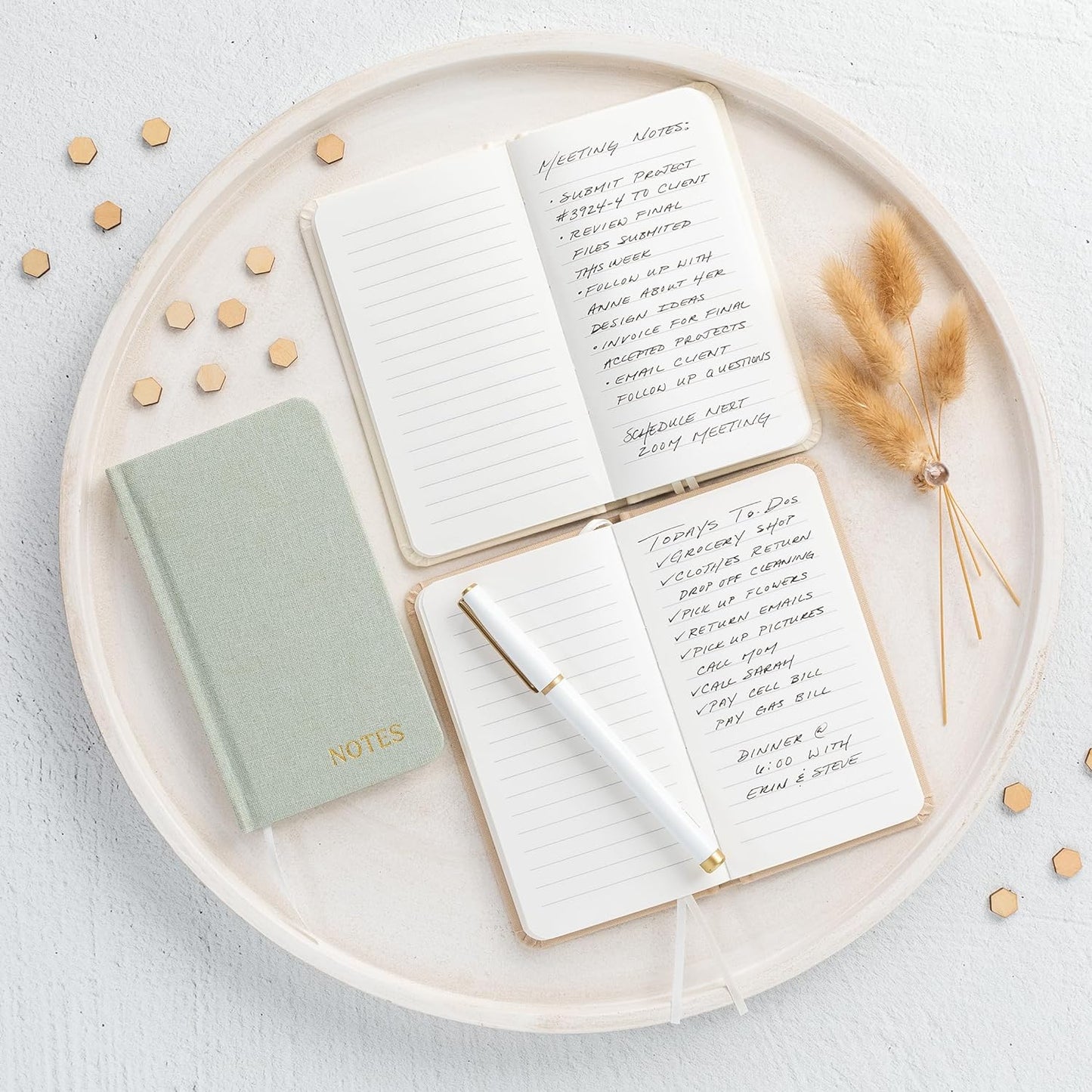 Linen Pocket Notebooks | Set of 3