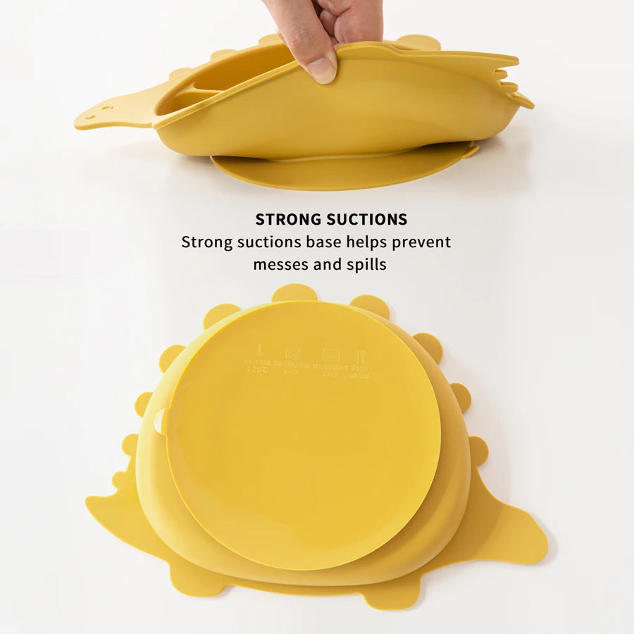 Dinosaur Baby Silicone Dining Plate