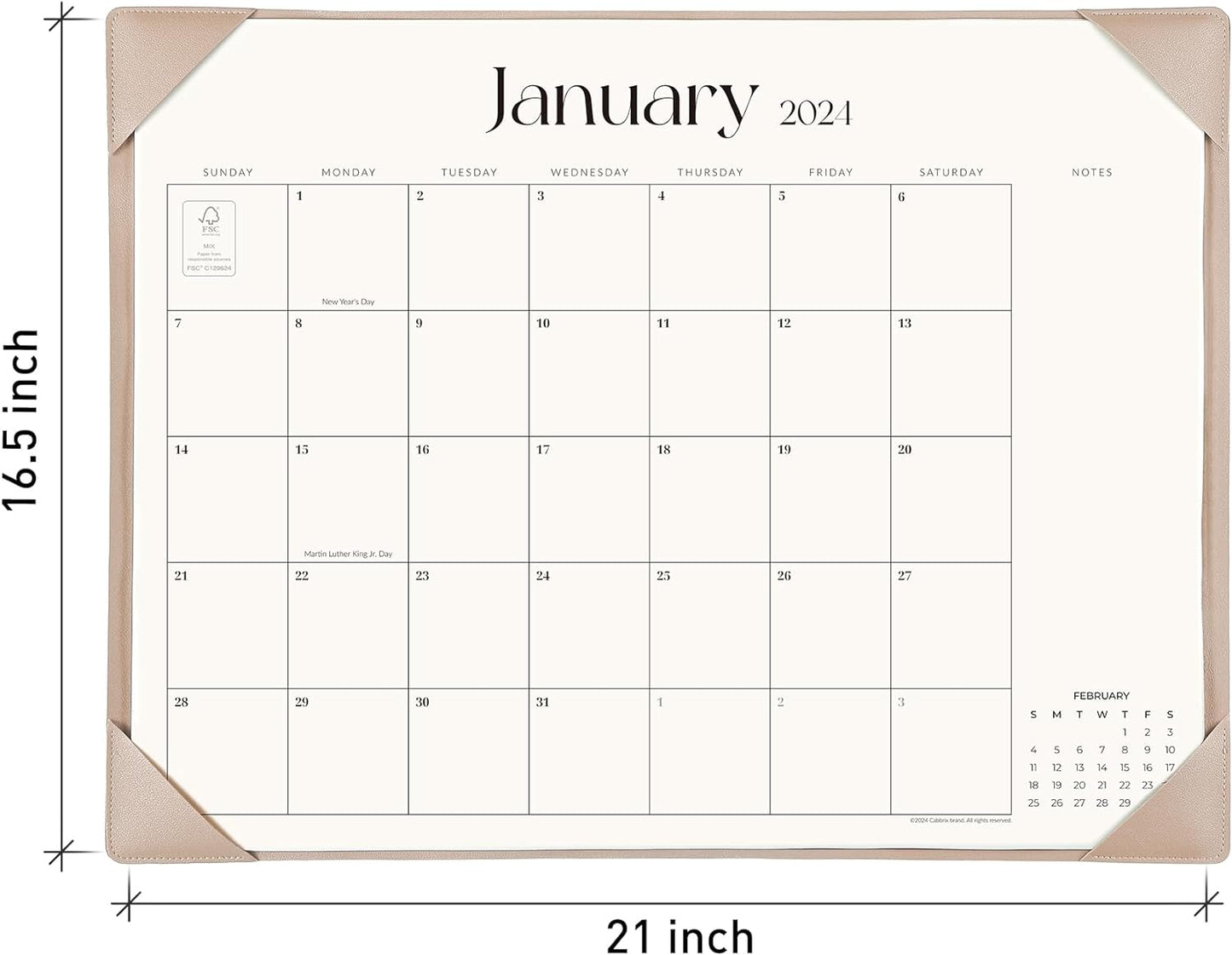 Desk Calendar 2024-2025