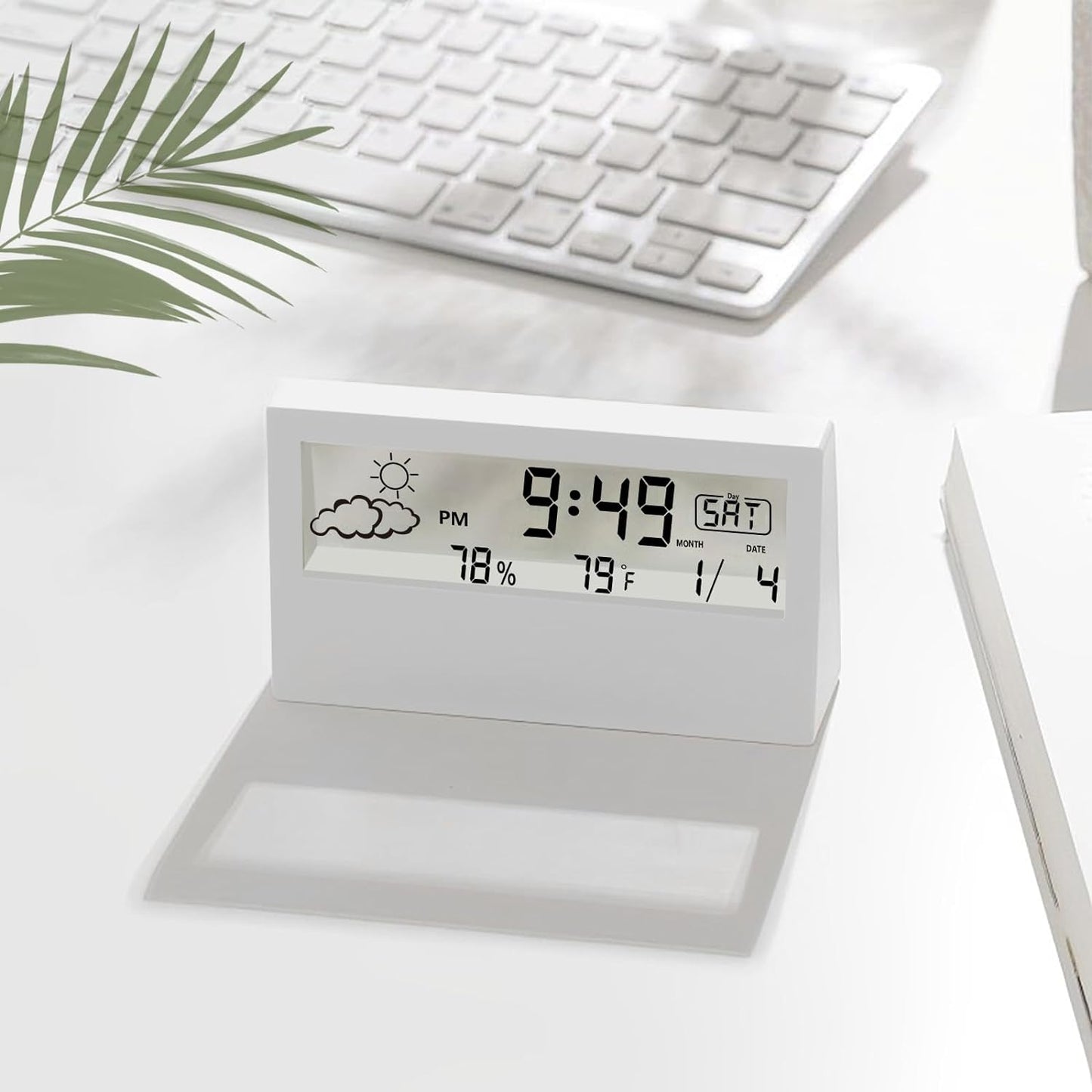 Digital Alarm Clock - Transparent Modern Design