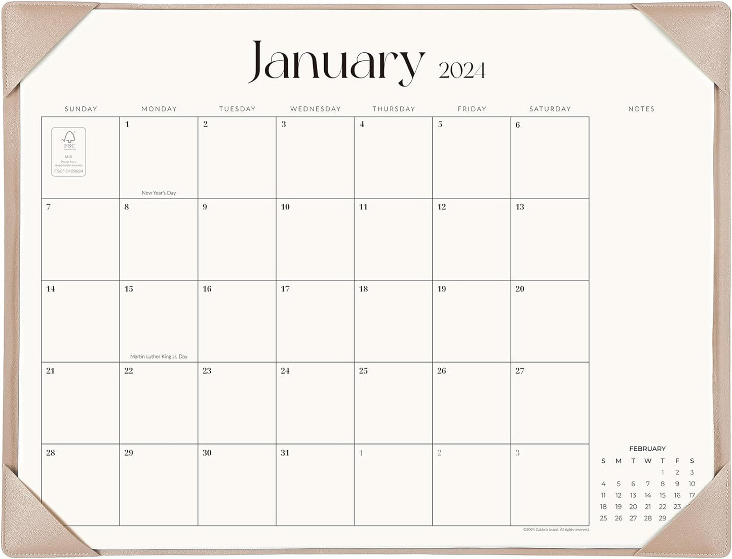 Desk Calendar 2024-2025