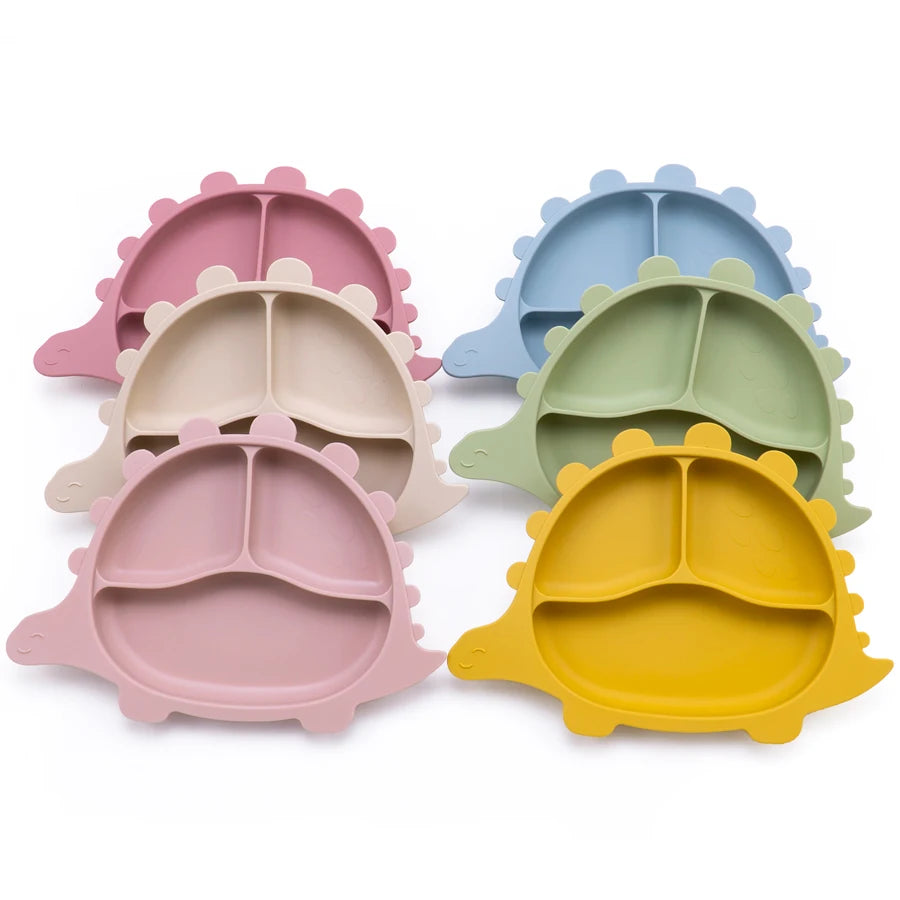Dinosaur Baby Silicone Dining Plate