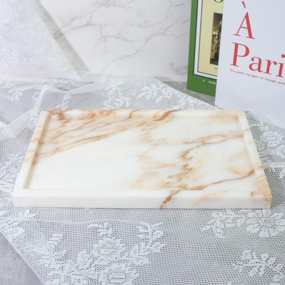 100% Natural Marble Serving Tray