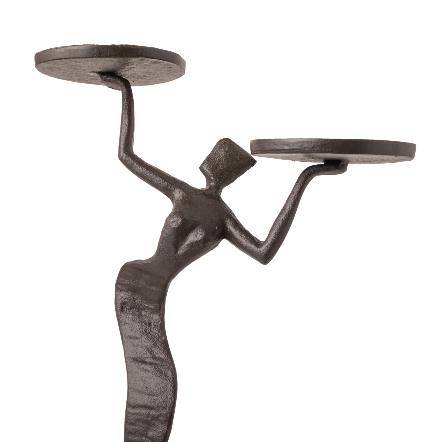 Lady Cast Iron Double Candle Holder