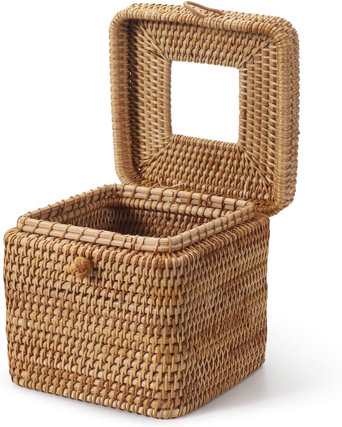 Rattan Square Tissue Box