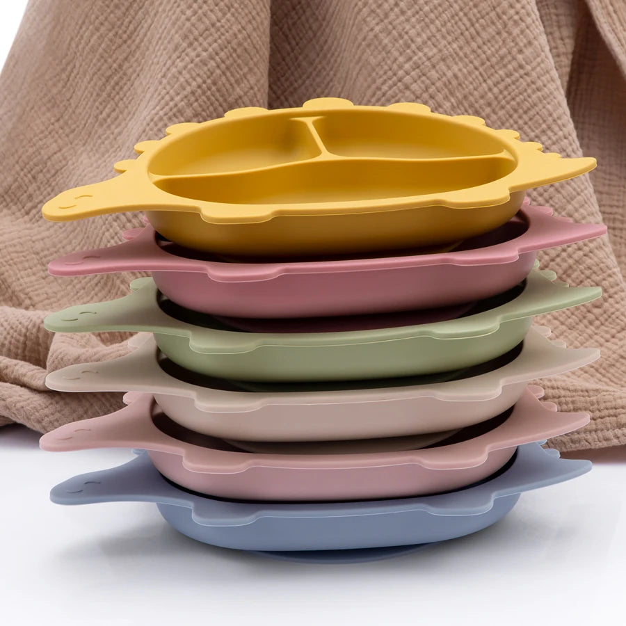 Dinosaur Baby Silicone Dining Plate
