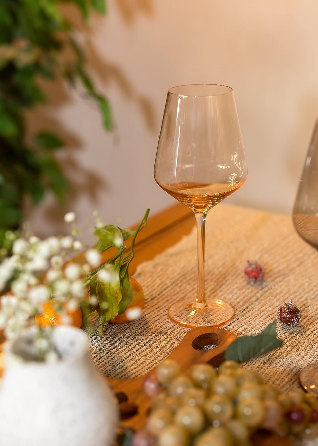 Light Peach Pantone Wine Glasses 16.5Oz | Set of 6