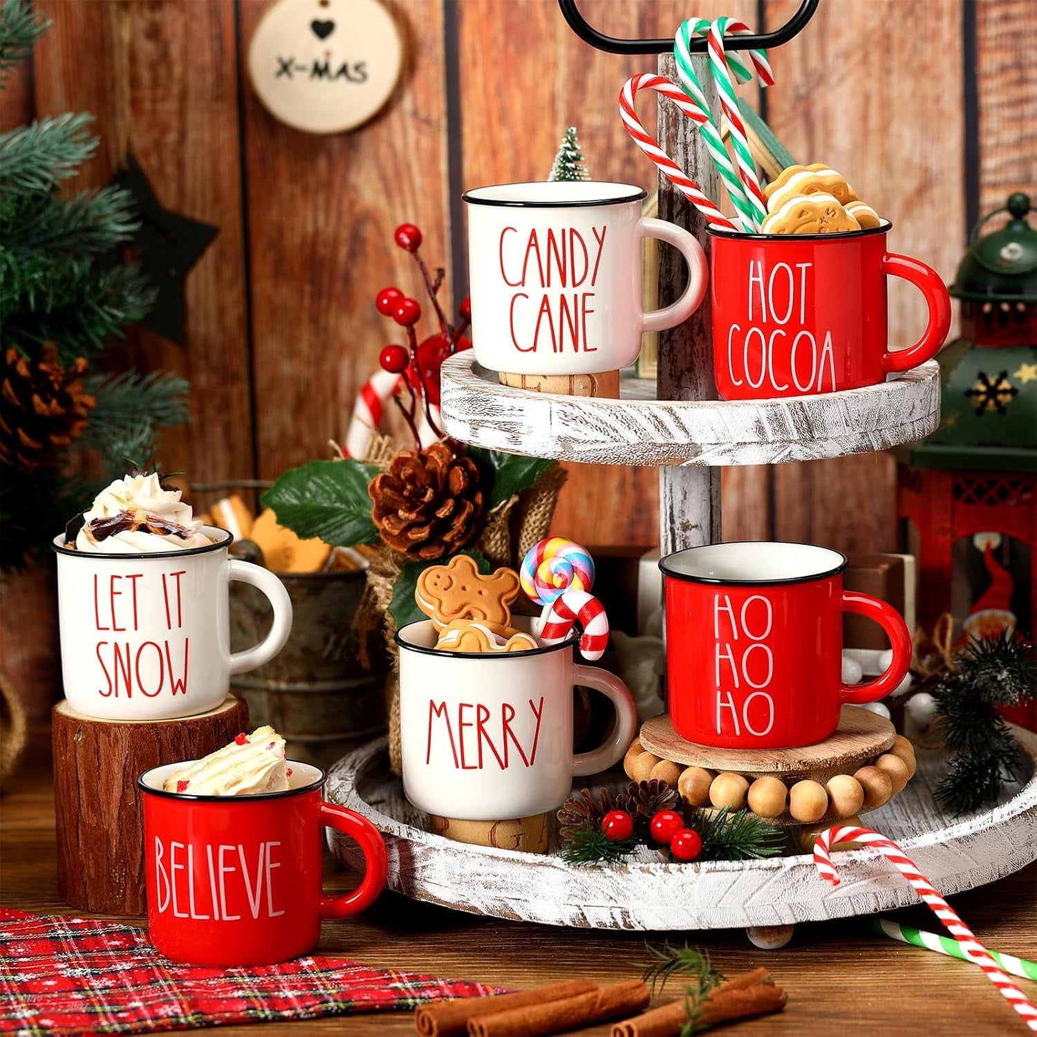 Christmas Mini Coffee Mugs | Set of 6 