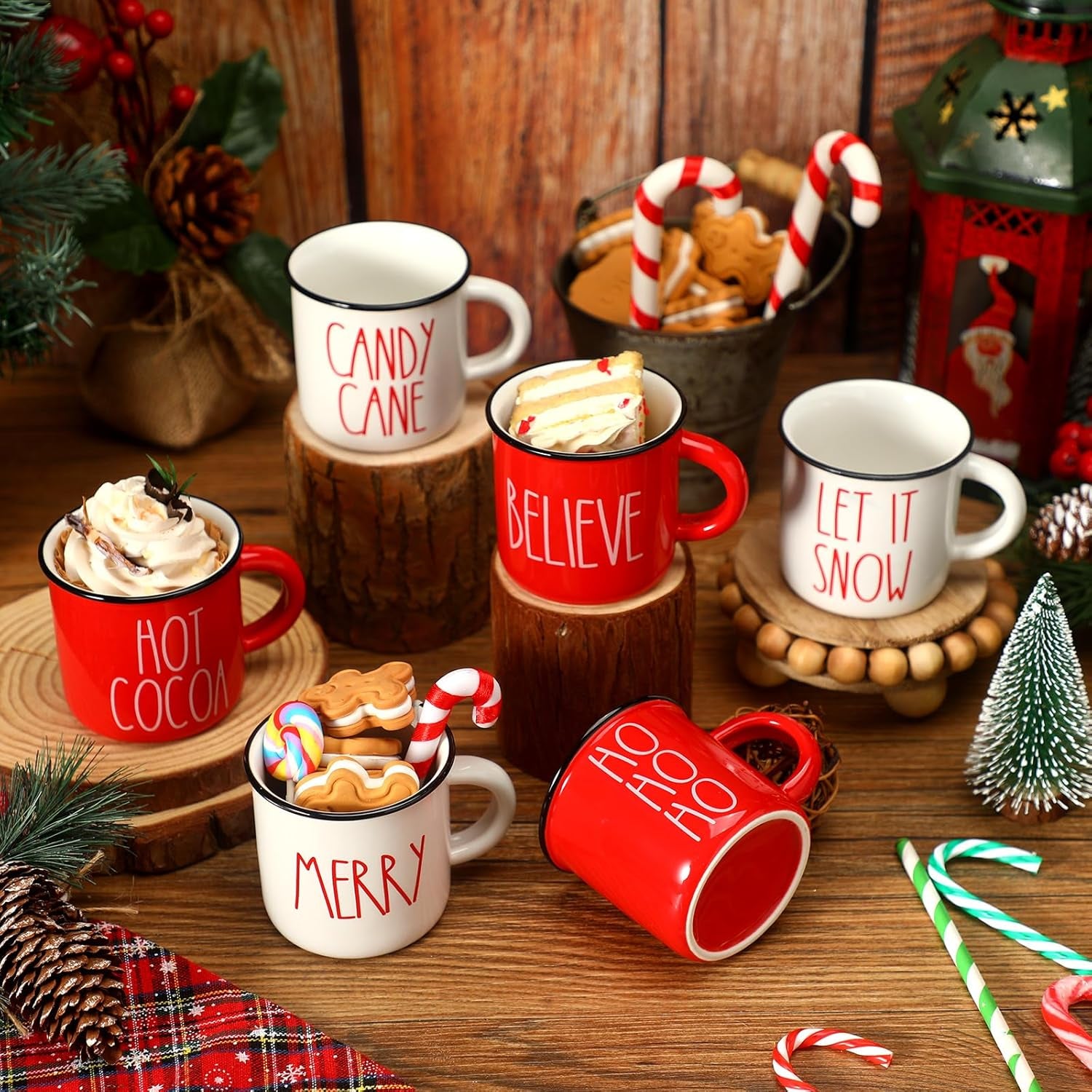 Christmas Mini Coffee Mugs | Set of 6 