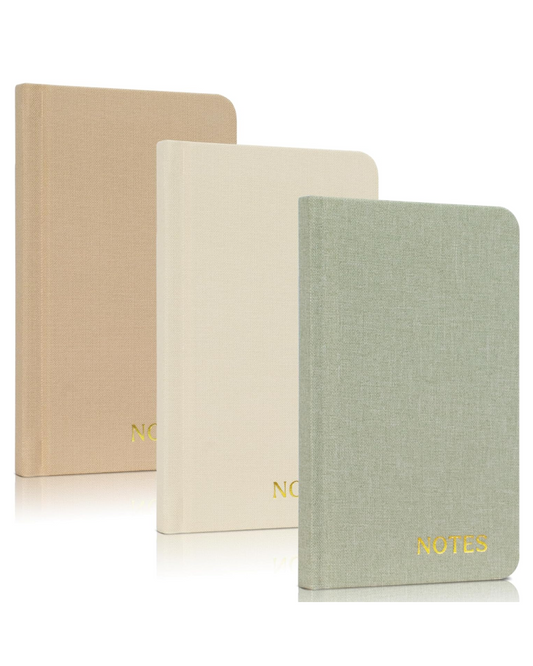 Linen Pocket Notebooks | Set of 3