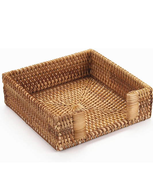 Rattan Napkin Holder Square