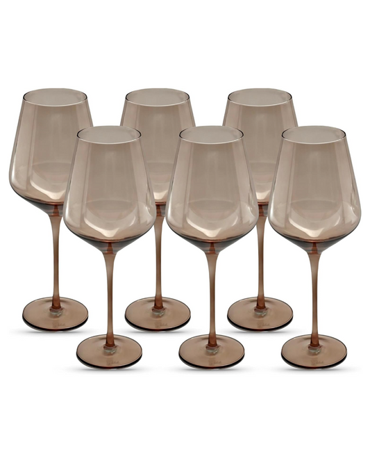 Smokey Sand Wine Glasses 16.5Oz | Set of 6