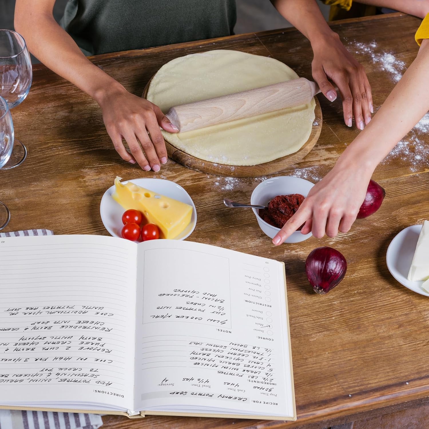 Blank Recipe Book with Waterproof Cover