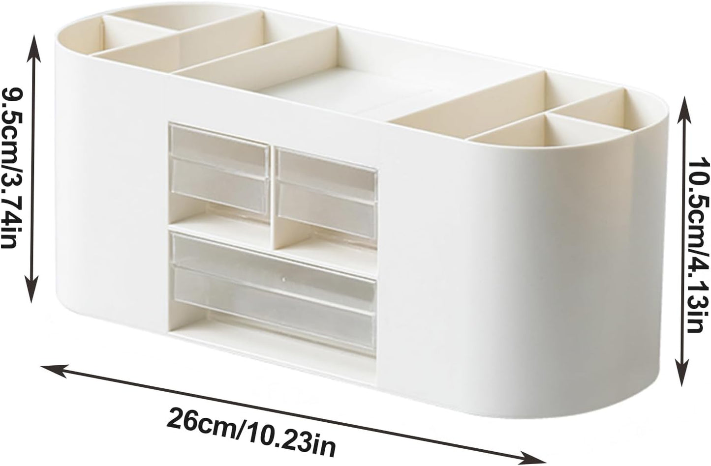 Pencil Pen Holder for Desk with 3 Drawers 