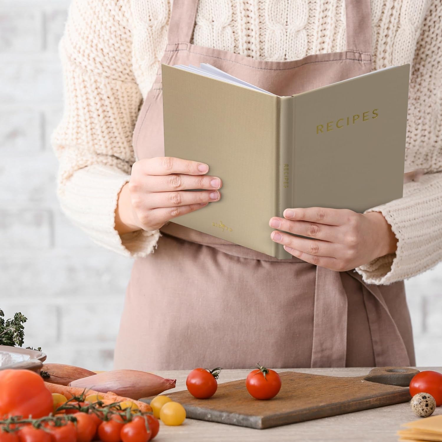 Blank Recipe Book with Waterproof Cover