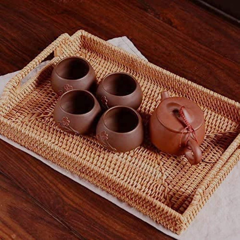 Hand-Woven Rattan Serving Tray