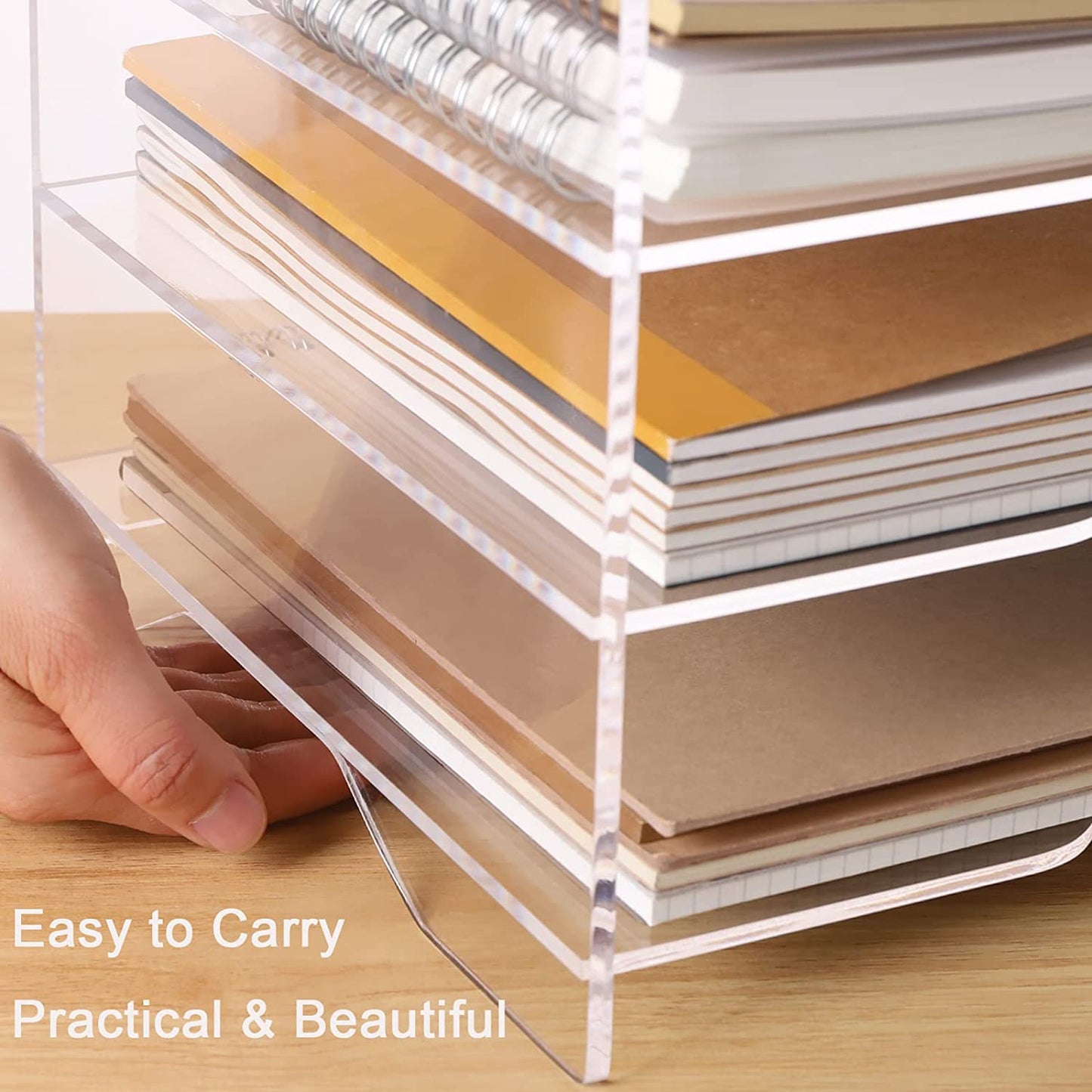 Acrylic  Paper Tray Organizer 5 Tier 