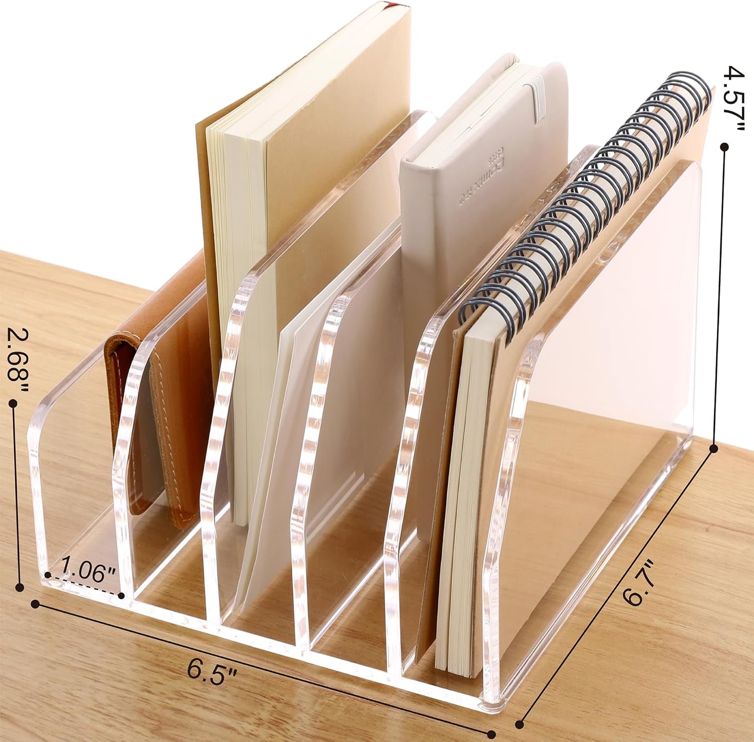 Acrylic File Organizer Mail Sorter