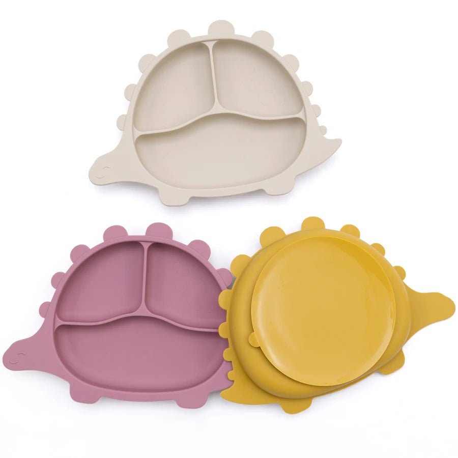 Dinosaur Baby Silicone Dining Plate  