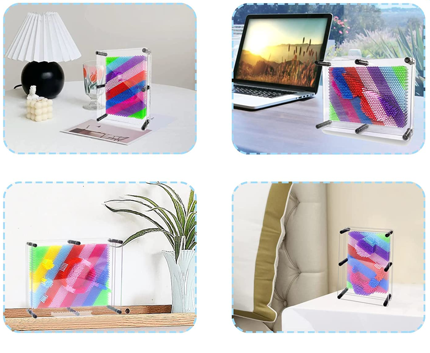 3D Pin Art Board Rainbow 