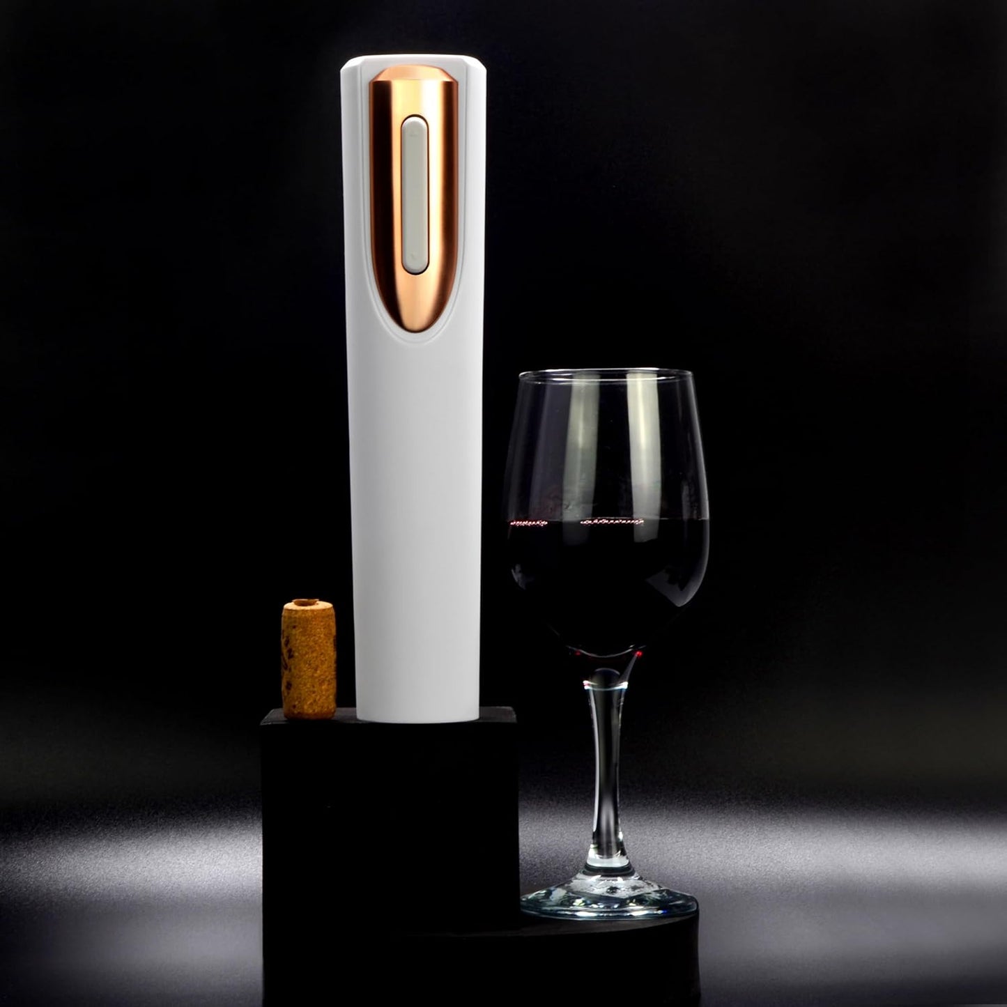 Electric Wine Bottle Opener | White & Rose Gold