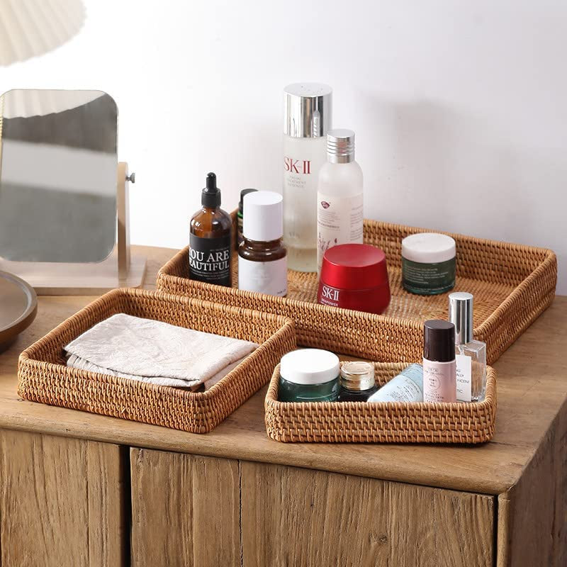 Handcraft Rattan Serving Tray (natural) | Set of 3