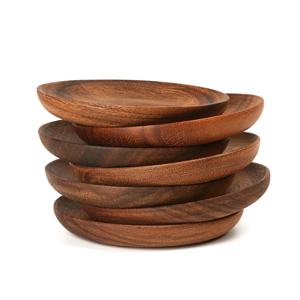 Round Wooden Snack Plate | 1 pc