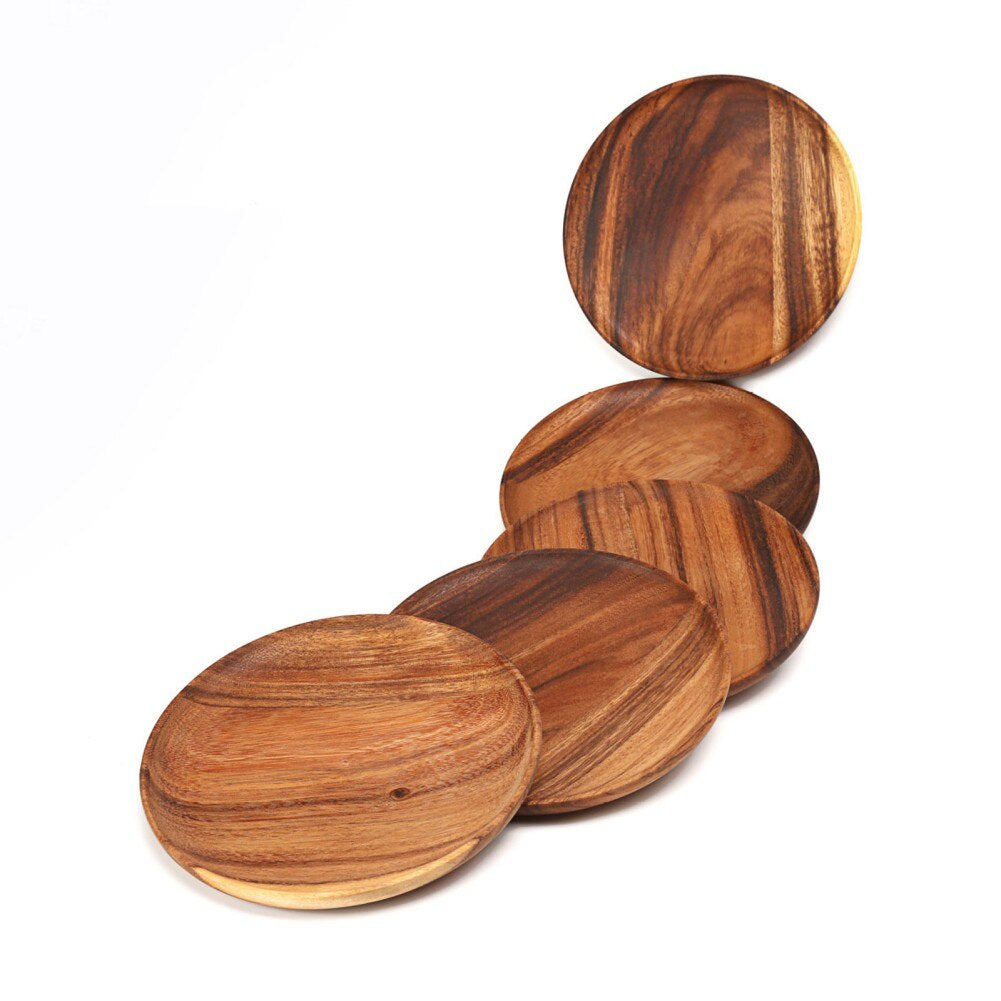 Round Wooden Snack Plate | 1 pc