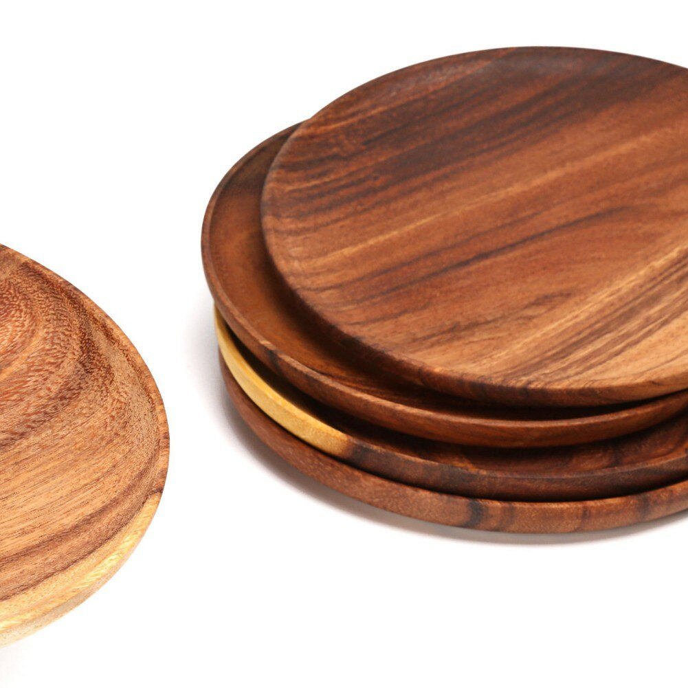 Round Wooden Snack Plate | 1 pc