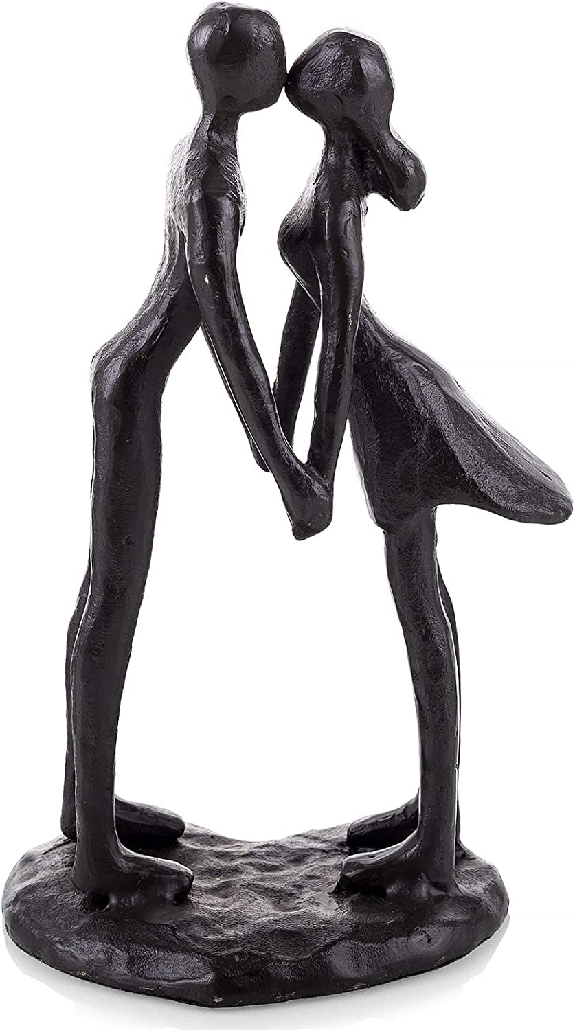 Kissing Couple Cast Iron Statue