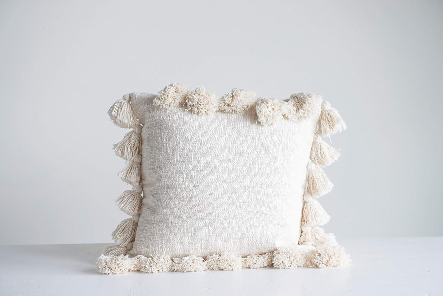 Woven Cotton Slub Pillow 