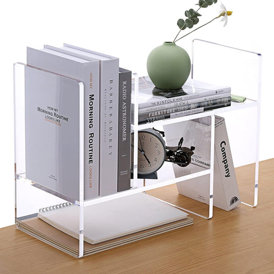 Acrylic Bookshelf Desk Organizer