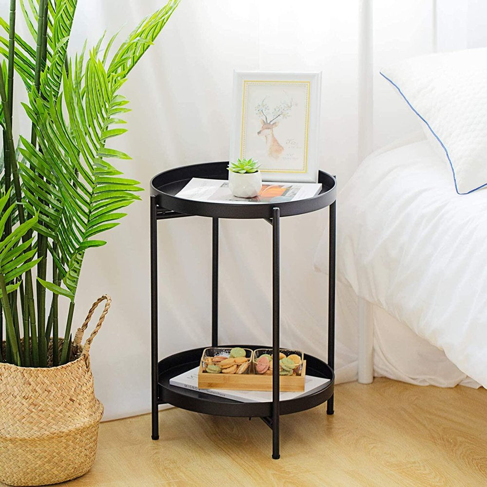 2 Tier Tray End Table  